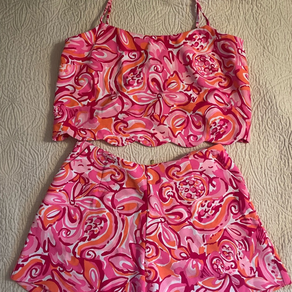 Lilly Pulitzer Vibrant Pink and Orange Set